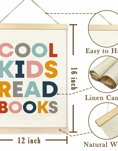 Load image into Gallery viewer, TAEDIN Kids Book Poster Hanger Frame Wooden Colorful 12x16 Space Theme
