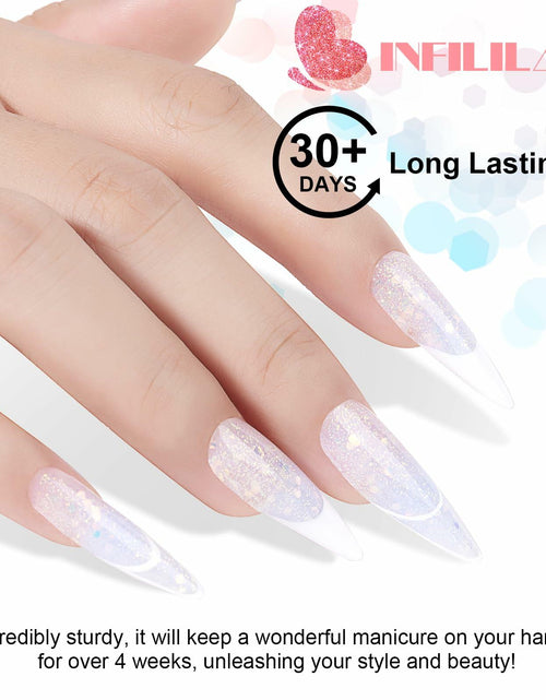 Load image into Gallery viewer, NXJ INFILILA Glitter Poly Nail Gel Baby Blue Thick Glossy Builder P07 15ML
