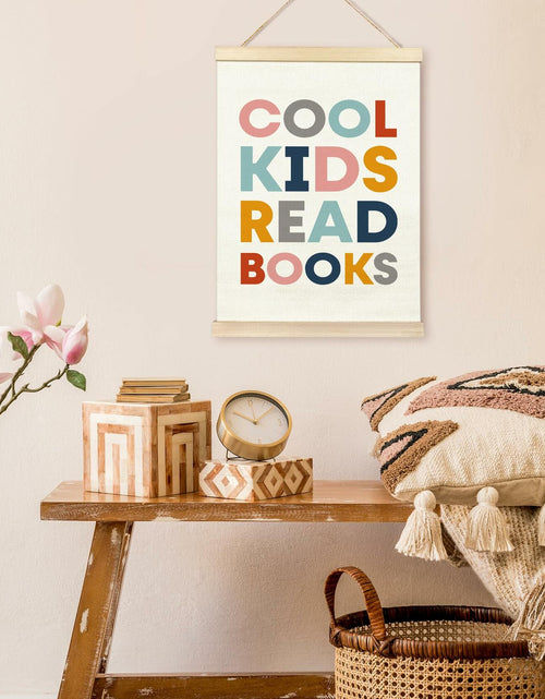 Load image into Gallery viewer, TAEDIN Kids Book Poster Hanger Frame Wooden Colorful 12x16 Space Theme
