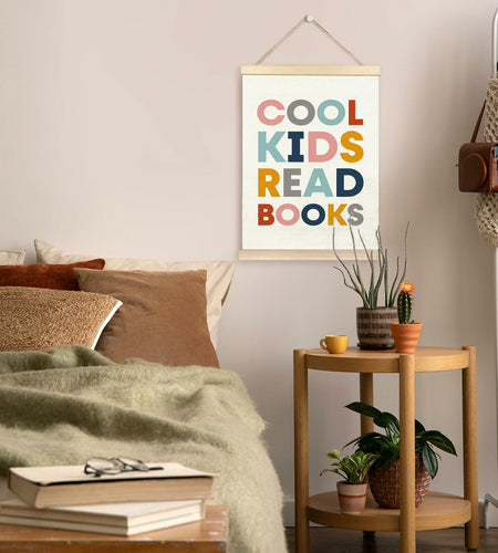TAEDIN Kids Book Poster Hanger Frame Wooden Colorful 12x16 Space Theme