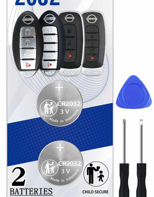 Load image into Gallery viewer, Pinochi Key Fob Battery Replacement for Nissan Smart Remote CR2032 3V
