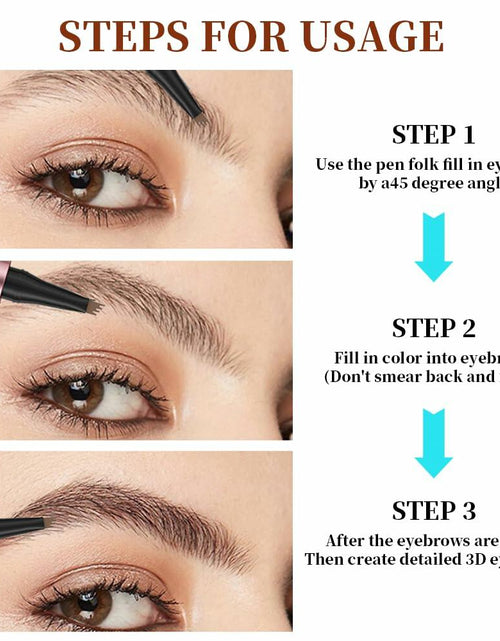 Load image into Gallery viewer, YIWANLLE 3D Microblading Eyebrow Tattoo Pencil Waterproof C-Black 1 Count
