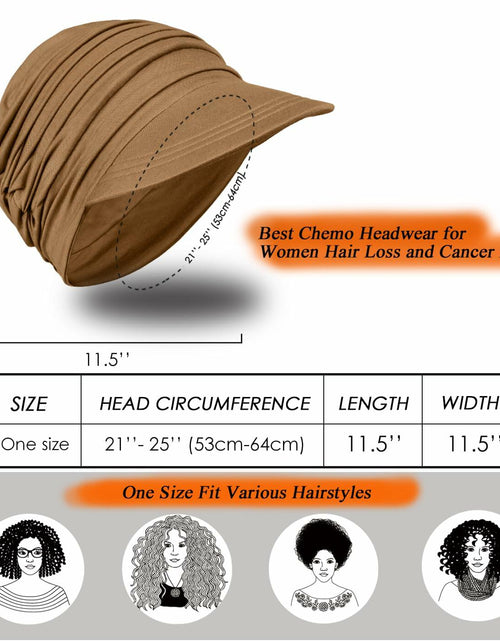 Load image into Gallery viewer, Wimnkuv Soft Bamboo Baseball Cap Women Chemo Hat Wine Red+Khaki One Size
