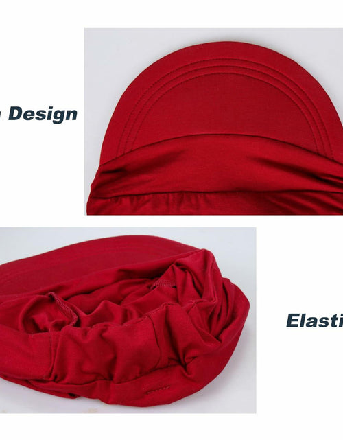 Load image into Gallery viewer, Wimnkuv Soft Bamboo Baseball Cap Women Chemo Hat Wine Red+Khaki One Size
