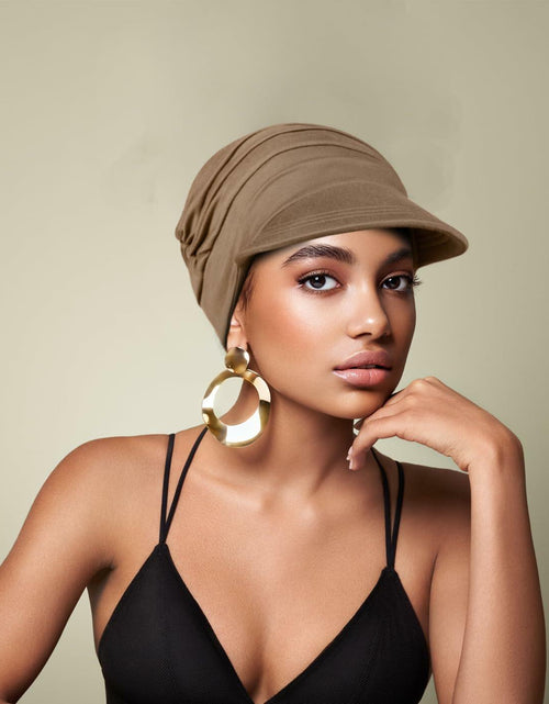 Load image into Gallery viewer, Wimnkuv Soft Bamboo Baseball Cap Women Chemo Hat Wine Red+Khaki One Size
