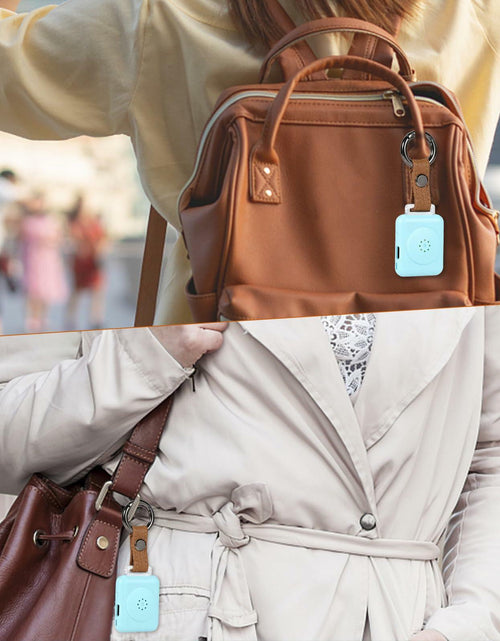 Load image into Gallery viewer, LE Sircut PA01 Leather Personal Alarm Keychain 130dB Rose Gold LED Flashlight
