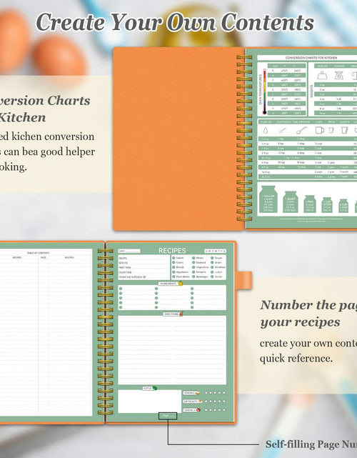 Load image into Gallery viewer, Alltree Recipe Notebook Spiral Organizer 15 Tabs 120 Pages Black 5.5x8.5
