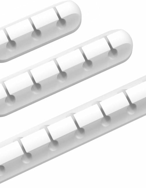 Load image into Gallery viewer, INCHOR Cord Organizer White Silicone 3-Pack Cable Clips (7,5,3 Slots)
