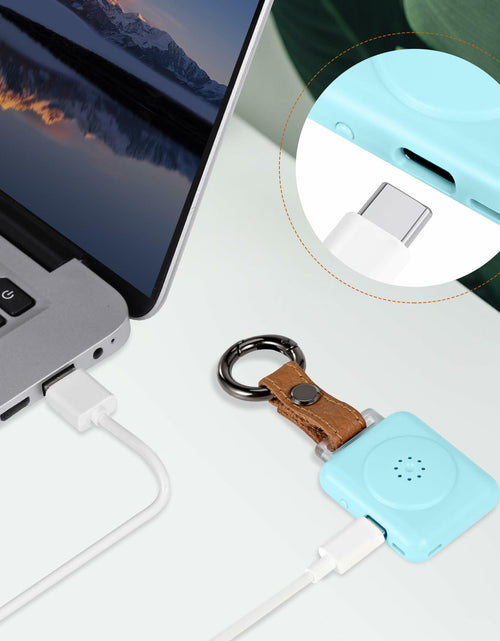 Load image into Gallery viewer, LE Sircut PA01 Leather Personal Alarm Keychain 130dB Rose Gold LED Flashlight
