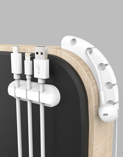 Load image into Gallery viewer, INCHOR Cord Organizer White Silicone 3-Pack Cable Clips (7,5,3 Slots)
