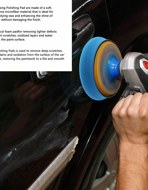 Load image into Gallery viewer, GGTE Light Cut Polishing Pad 6" Face 5" Backing 2Pcs Blue 2-Pack
