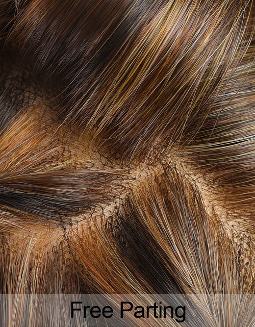 Load image into Gallery viewer, Getshow Mono Top Synthetic Lace Front Wig Layered Hair Light Mixed Blonde

