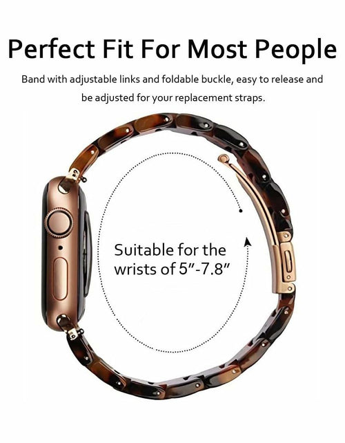 Load image into Gallery viewer, MAIRUI Resin Watch Band Compatible Apple Watch 38-41mm Series 1-9 Amber
