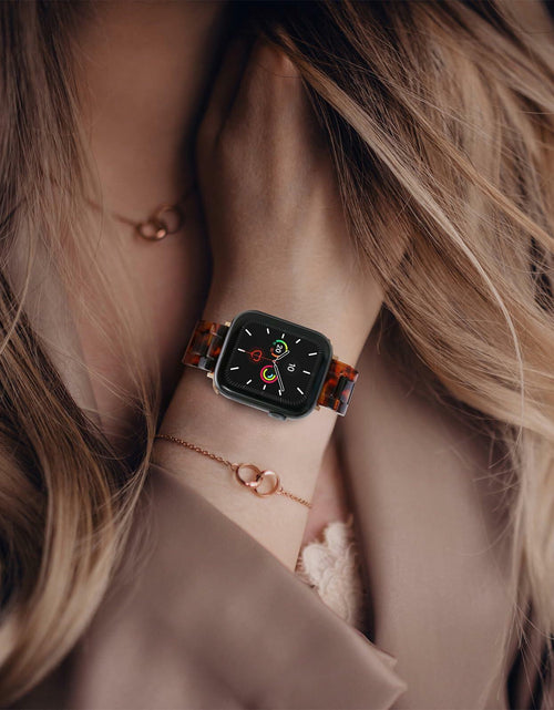 Load image into Gallery viewer, MAIRUI Resin Watch Band Compatible Apple Watch 38-41mm Series 1-9 Amber
