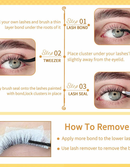 Load image into Gallery viewer, FOINEMYED Fluffy D Curl Cluster Eyelashes 10-22mm Volume Black 120 Count
