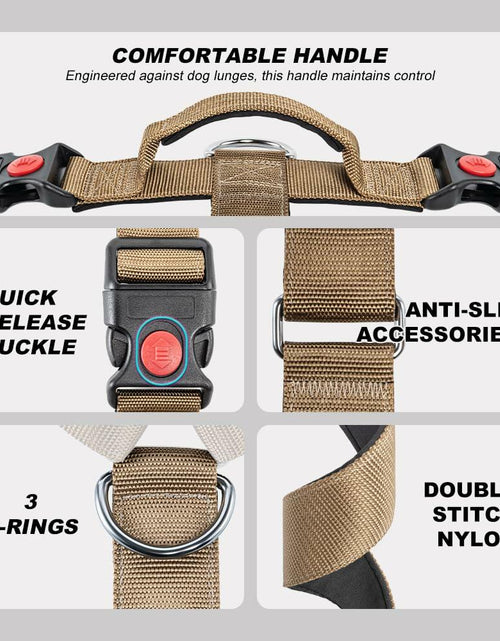 Load image into Gallery viewer, TSPRO Heavy Duty Tactical Dog Harness Adjustable Soft Handle Purple Size L
