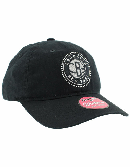 Load image into Gallery viewer, ZHATS Brooklyn Nets NBA Women's Adjustable Hat Sparkle Team Color Size One Size
