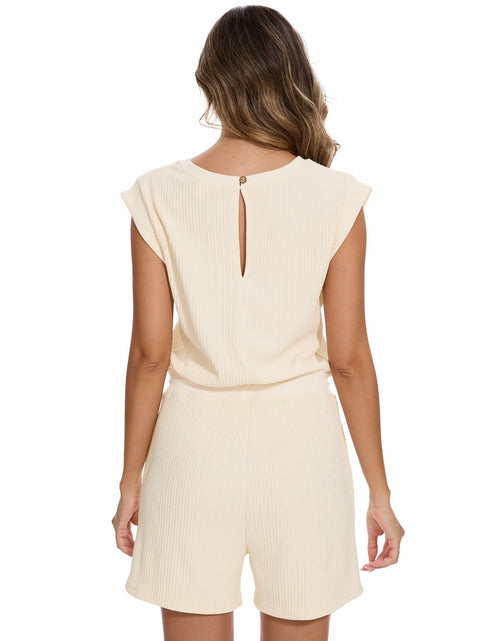 Load image into Gallery viewer, WUMU One Piece Outfit Beige Womens Romper Jumpsuit Size Small
