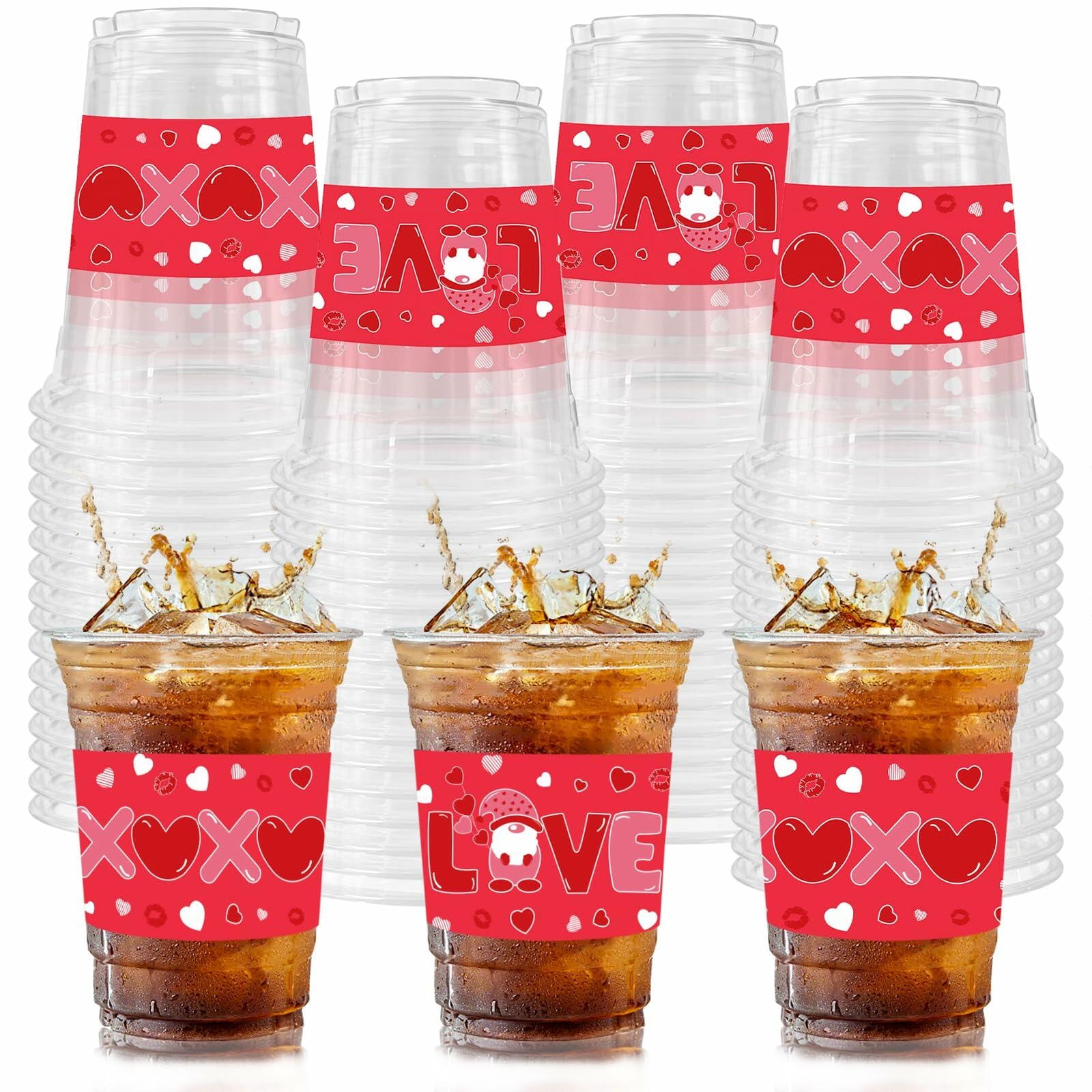 CIEOVO 50 Pack Witch Theme Party Cups 12oz Green Pink Disposable Plastic