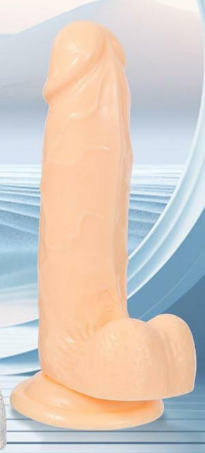 Load image into Gallery viewer, WARKLMA Realistic Silicone Dildo Flesh Color Soft G-Spot Suction Cup M 6.7in
