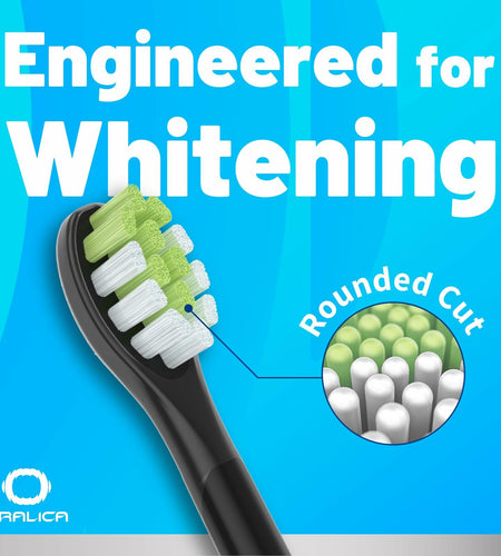 Oralica Whitening Replacement Toothbrush Heads Philips Sonicare 6 Pack Black