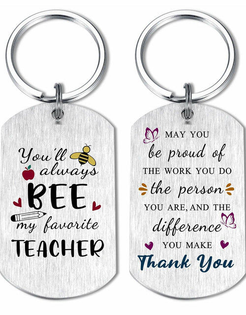 Load image into Gallery viewer, Alotozo Teacher Appreciation Laser Engraved Keychain Bulk Thank You Gifts Small
