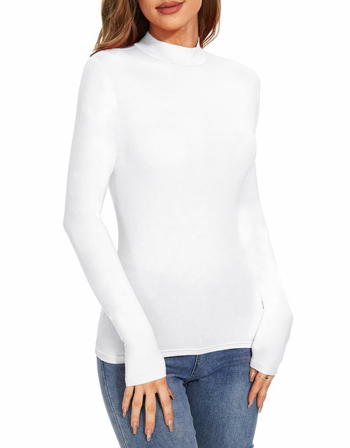 Load image into Gallery viewer, Urvicor Women's Long Sleeve Mock Neck Top Burgundy Size Small
