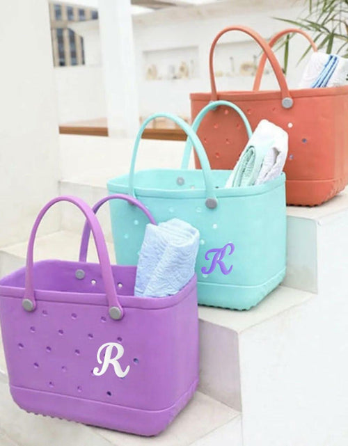 Load image into Gallery viewer, 3PCS Letter Charms for Bogg Bags 2.75" Large Inserts Accessories White S
