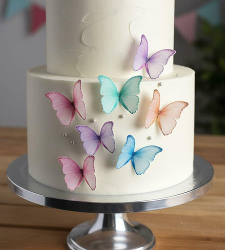 CHOCKACAKE Edible Butterflies Cake Toppers Set of 24 1.77in Multi-Color Paper