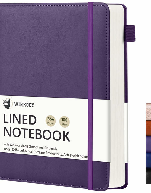 Load image into Gallery viewer, Winkooy Leather Hardcover Lined Journal Notebook A5 366 Pages Pen Loop
