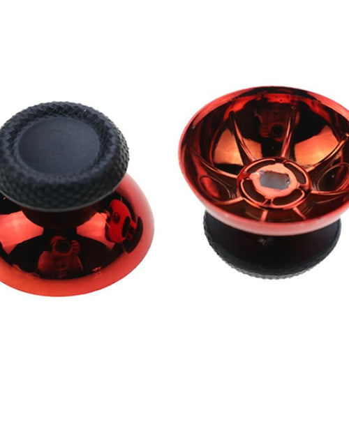 Load image into Gallery viewer, Rowsmau Chrome 3D Analog Thumbstick Caps Replacement for PS5 Red
