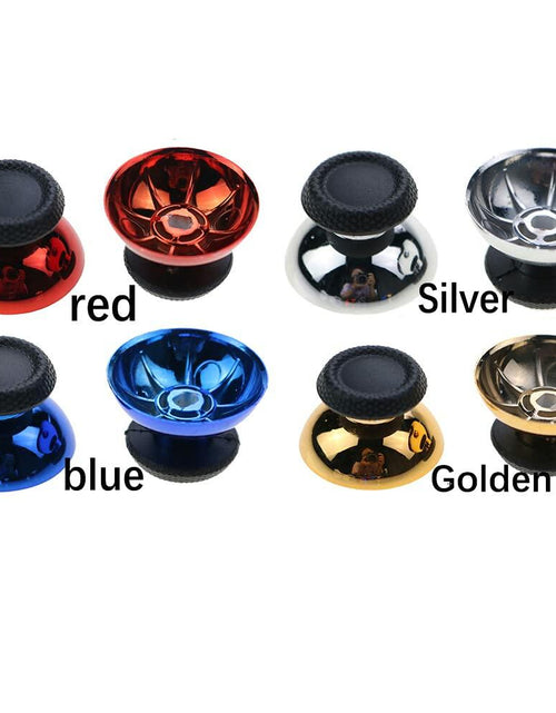 Load image into Gallery viewer, Rowsmau Chrome 3D Analog Thumbstick Caps Replacement for PS5 Red
