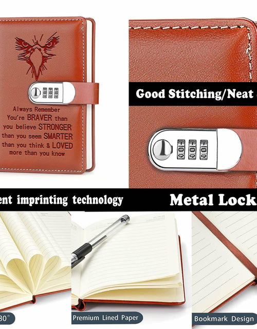 Load image into Gallery viewer, JOHSBYD Eagle Leather Combination Lock Notebook Scouts Gift
