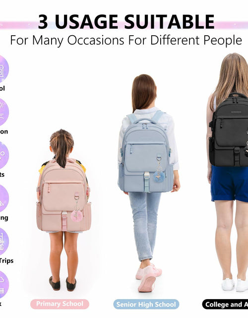 Load image into Gallery viewer, GLORIEROO Kids Backpack Girls 15.6" Laptop Compartment Beige White
