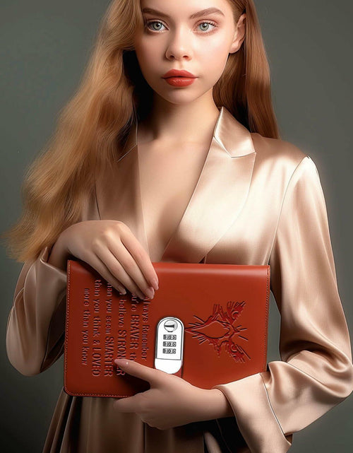 Load image into Gallery viewer, JOHSBYD Eagle Leather Combination Lock Notebook Scouts Gift
