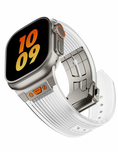 Load image into Gallery viewer, Jopinl Clear Silicone Watch Band for Apple Watch Ultra 49mm Transparent
