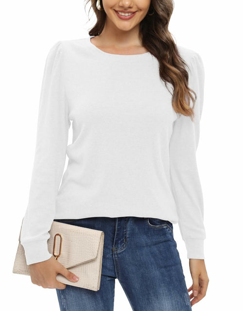 Load image into Gallery viewer, NILOUFO Women Long Sleeve T Shirt Tunic Casual Beige Size M
