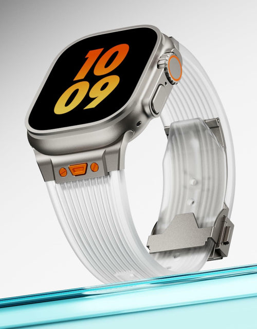 Load image into Gallery viewer, Jopinl Clear Silicone Watch Band for Apple Watch Ultra 49mm Transparent
