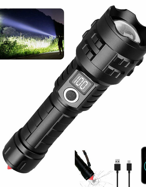 Load image into Gallery viewer, Wboxlizy Rechargeable Tactical Flashlight Waterproof Super Bright Black
