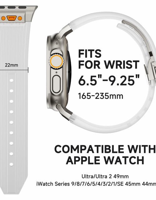 Load image into Gallery viewer, Jopinl Clear Silicone Watch Band for Apple Watch Ultra 49mm Transparent

