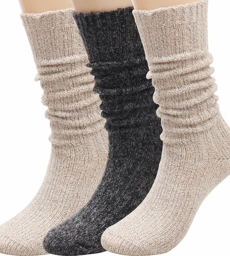 TINTAO Women’s Winter Cable Knit Knee High Boot Socks 3 Pairs Size 5-11 A25