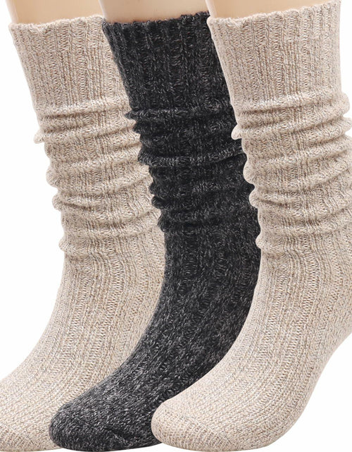 Load image into Gallery viewer, TINTAO Women’s Winter Cable Knit Knee High Boot Socks 3 Pairs Size 5-11 A25
