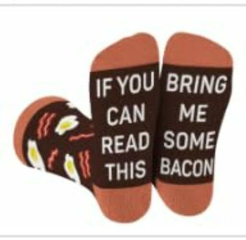 Load image into Gallery viewer, VICRAZY If You Can Read This Bring Me Some Bacon - SOCKS Knitting
