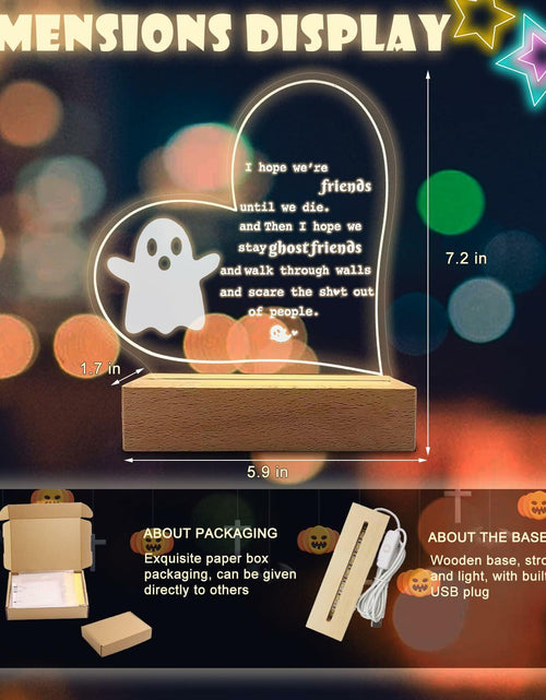 Load image into Gallery viewer, Werncy Cute Ghost Acrylic Desktop Sign Halloween Christmas Decor Transparent
