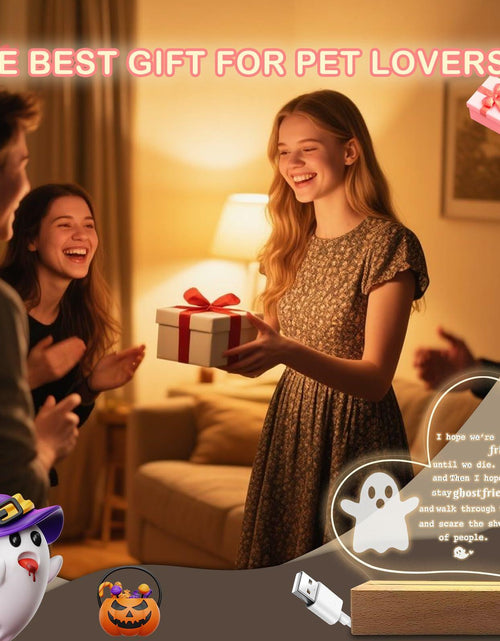 Load image into Gallery viewer, Werncy Cute Ghost Acrylic Desktop Sign Halloween Christmas Decor Transparent
