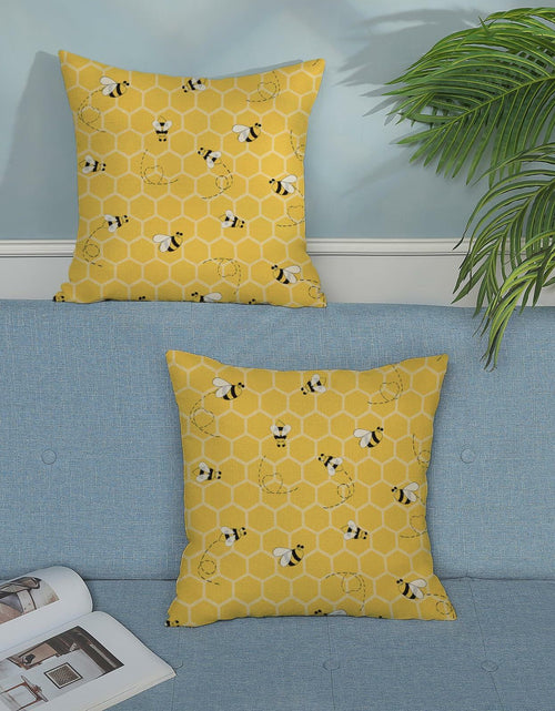 Load image into Gallery viewer, OFIRD Spring Easter Pillow Covers 18x18 Pack of 2 Pink Green Bunny Floral

