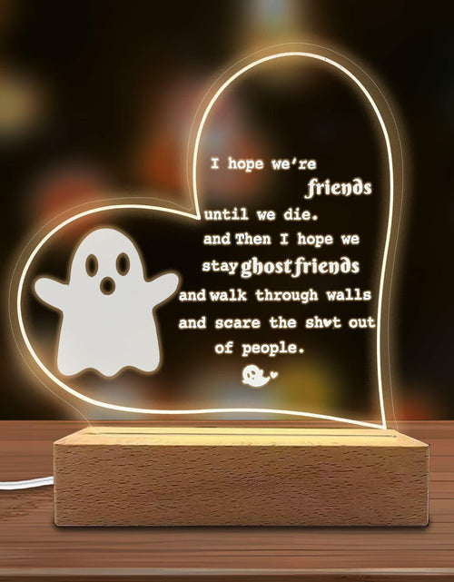 Load image into Gallery viewer, Werncy Cute Ghost Acrylic Desktop Sign Halloween Christmas Decor Transparent
