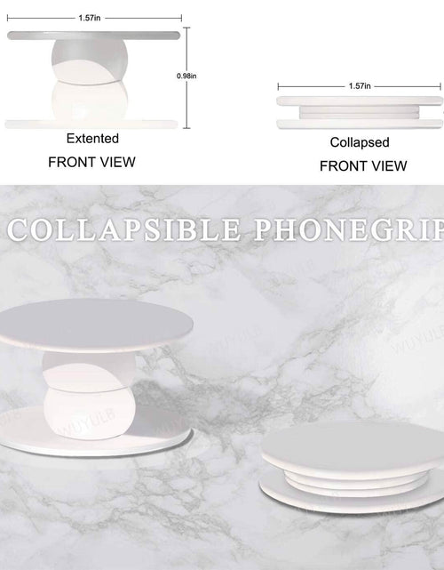Load image into Gallery viewer, Luhoit Heart Shape Expanding Cell Phone Grip Glass Stand Gold Red Marble
