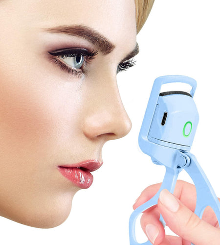 AIQIUSHA Heated Eyelash Curler Rechargeable 2 Modes Blue Size Blue