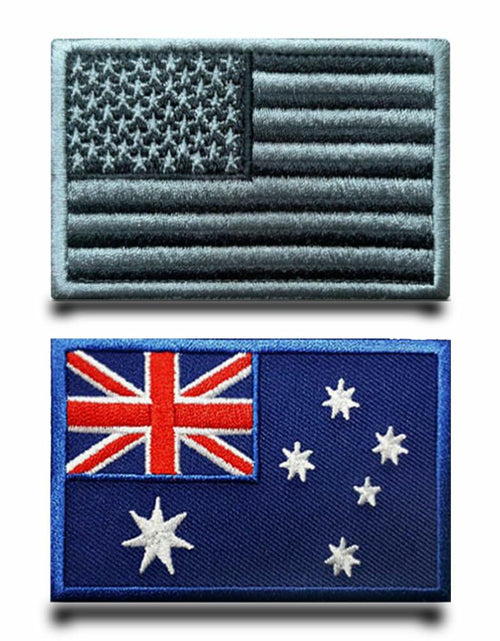 Load image into Gallery viewer, 2 Pcs America Australian USA Flag Patch Tactical Military Embroidered
